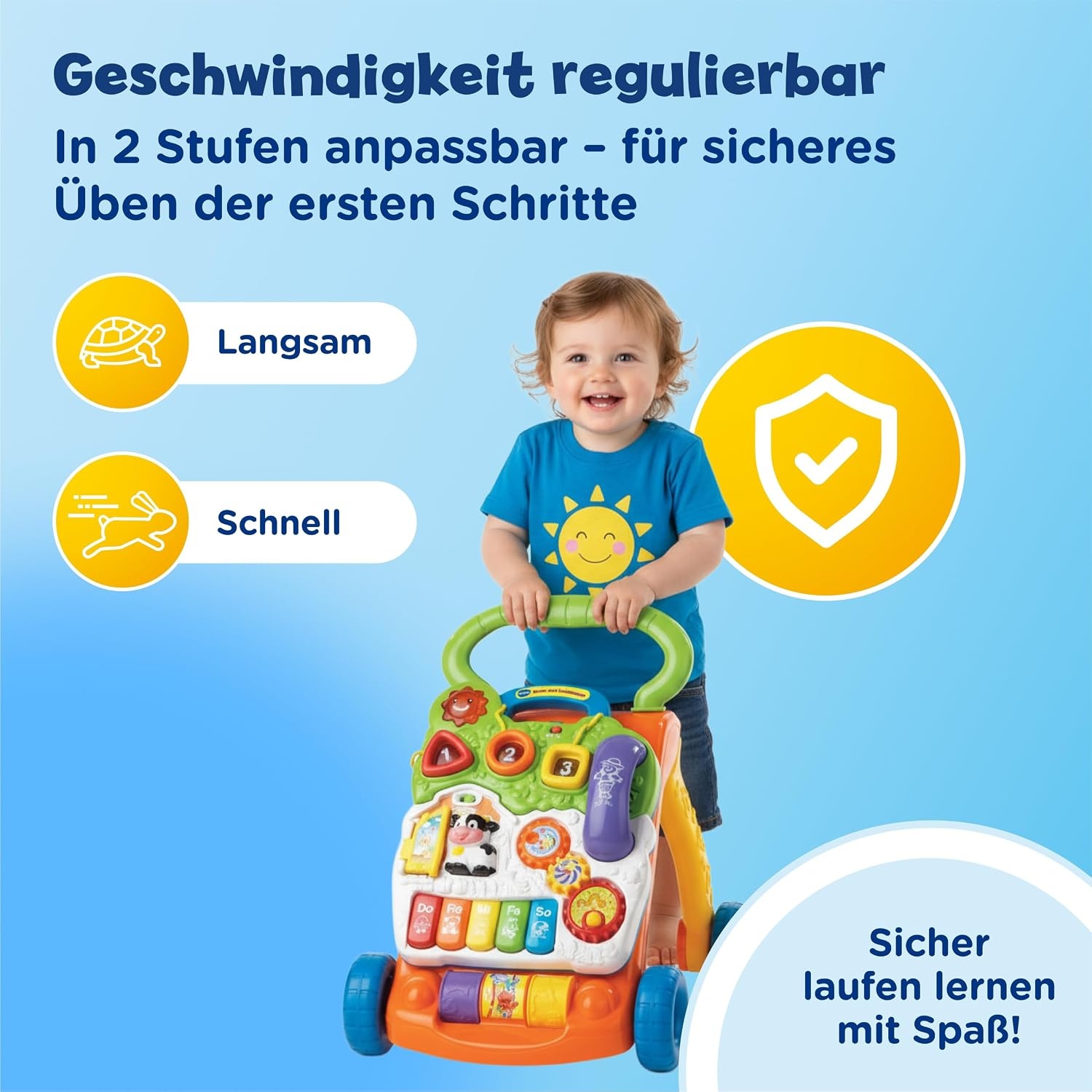 2-in-1 Lauflernwagen mit Spielboard - 45% Rabatt