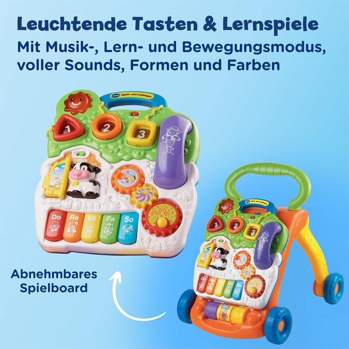 2-in-1 Lauflernwagen mit Spielboard - 45% Rabatt