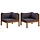 Modulares Ecksofa-Set aus Akazienholz, 2-teilig - 35% Rabatt