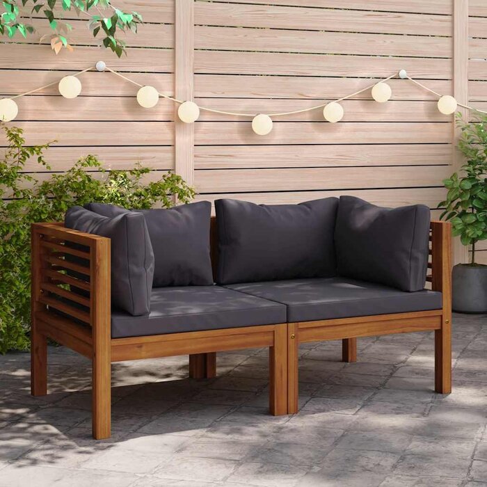 Modulares Ecksofa-Set aus Akazienholz, 2-teilig - 35% Rabatt