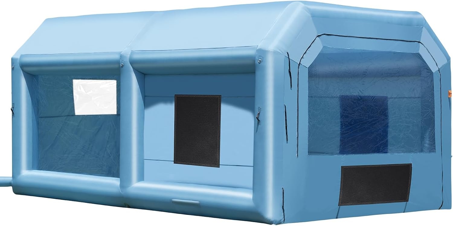 Aufblasbare Lackierkabine 6,4x4,1x3m - 40% Rabatt auf unbenutzte B-Ware