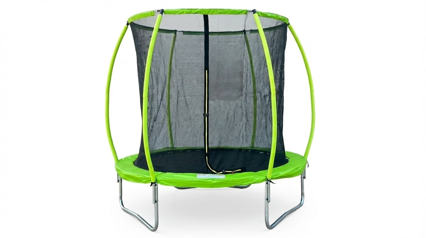 Gartentrampolin 244 cm mit Sicherheitsnetz - Grün/Schwarz - 25% Rabatt