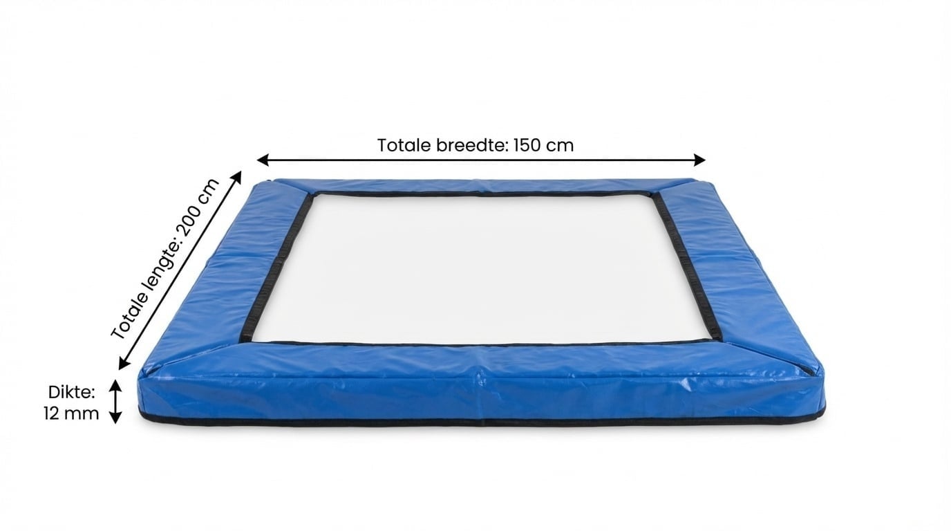 Rechteckige Trampolin-Randabdeckung 150x200 cm - Blau - 20% Rabatt