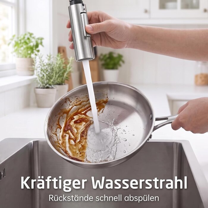 Ersatz-Küchenbrause Edelstahl G1/2, 2 Strahlarten - 32% Rabatt
