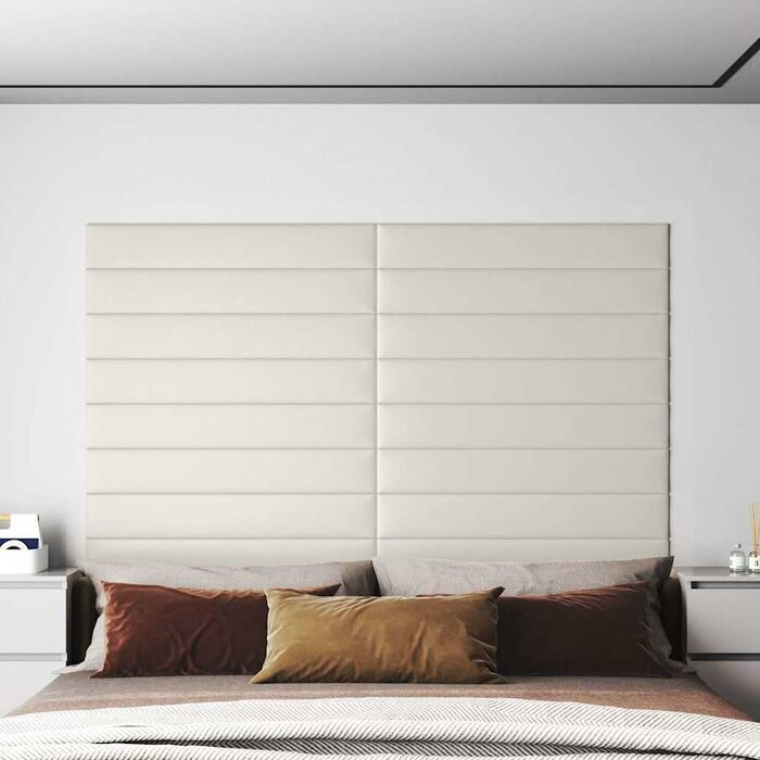 Vidaxl 12er Set Wandpaneele Samt Creme 90x15cm - 46% Rabatt
