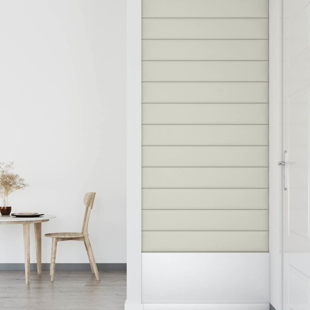 Vidaxl 12er Set Wandpaneele Samt Creme 90x15cm - 46% Rabatt