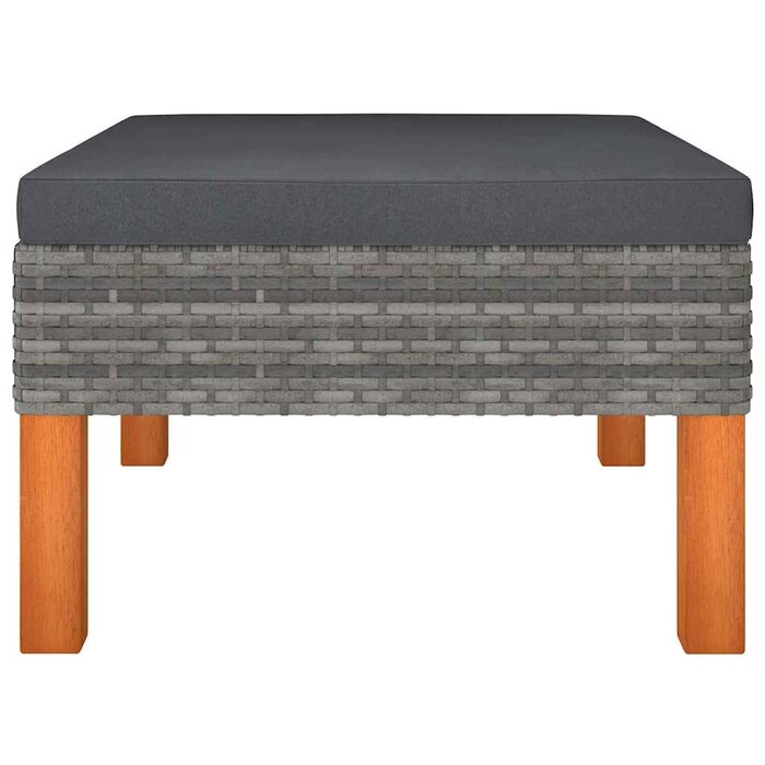 Vidaxl 3-teiliges Loungeset Polyrattan & Eukalyptusholz Grau - 35% Rabatt