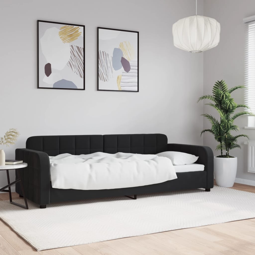 Vidaxl Schlafsofa 80x200 cm aus schwarzem Samt - 35% Rabatt
