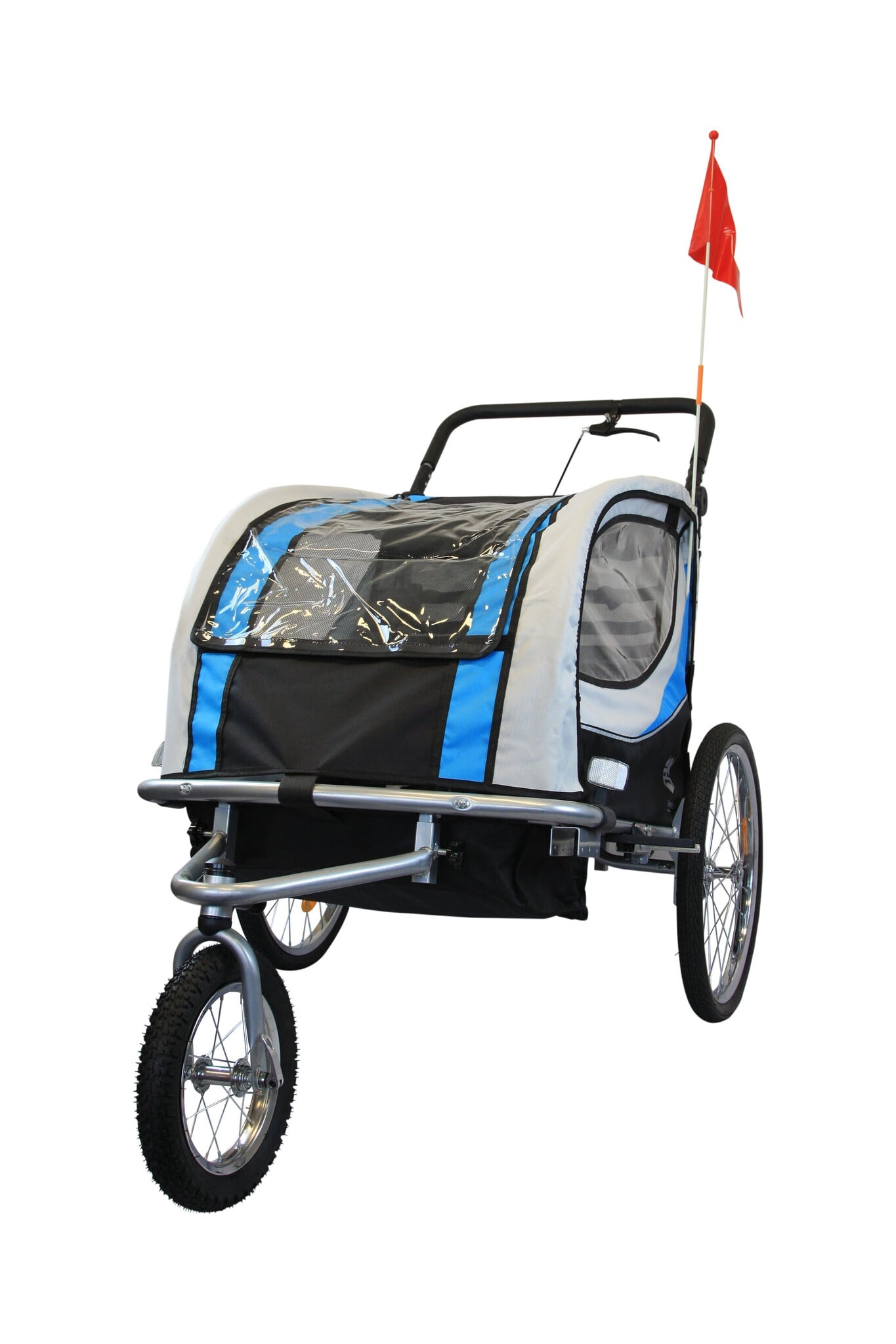 Viking Choice 2-in-1 Fahrradanhänger für 2 Kinder - Blau - 30% Rabatt