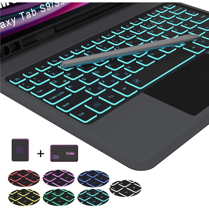 Tastaturhülle für Galaxy Tab S9 / S9 FE - 28% Rabatt - QWERTZ mit Touchpad