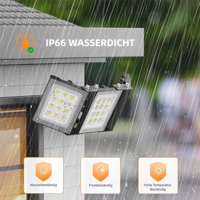 LED-Baustrahler 150W, 3 Köpfe, 15000lm - 60% Rabatt