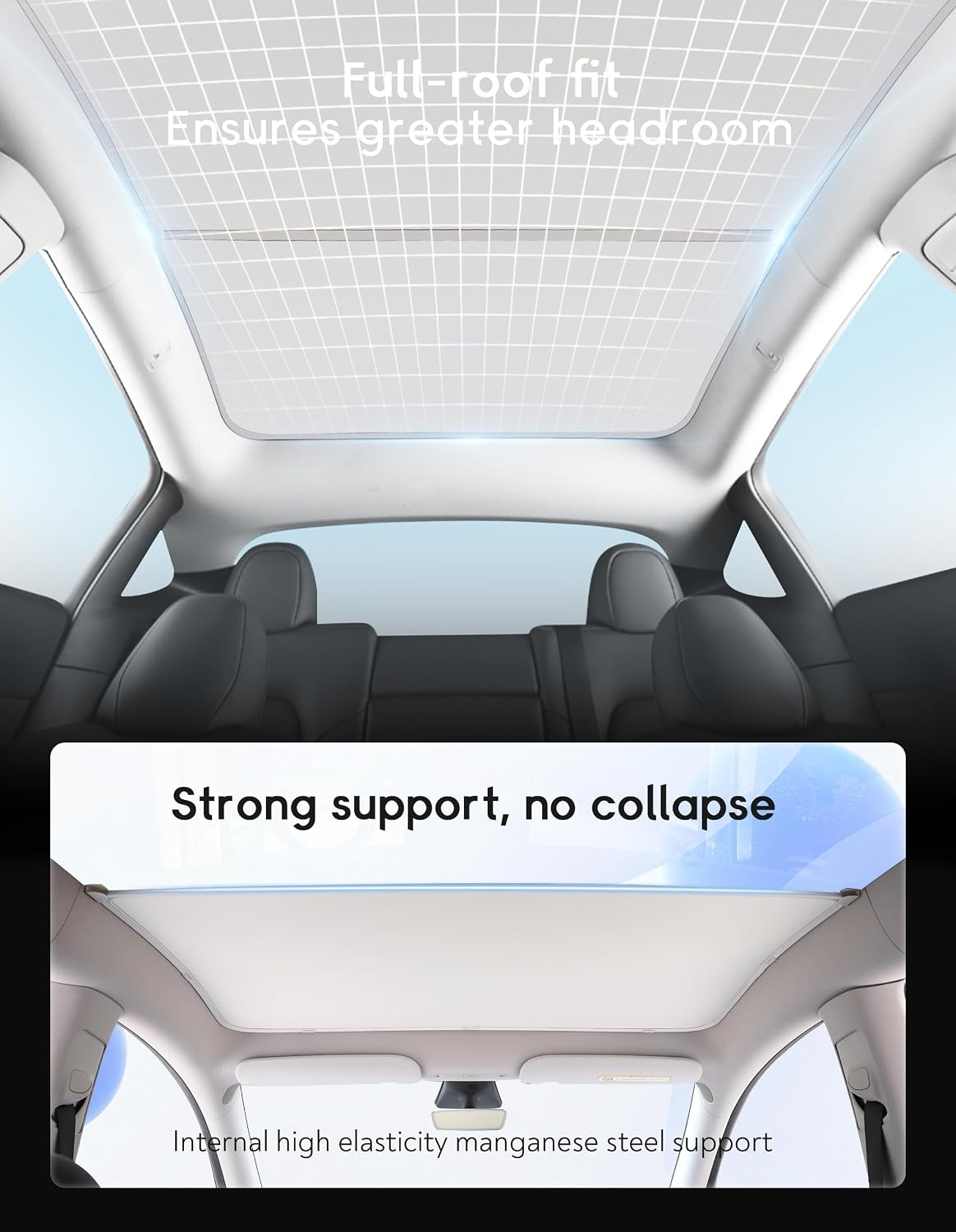 Sonnenschutz für Tesla Model Y 2021-2024 Panoramadach Weiß - 34% Rabatt