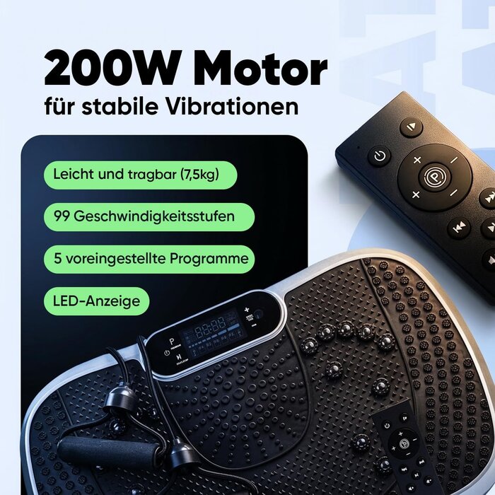 Vibrationsplatte für Ganzkörpertraining - 34% Rabatt - Schwarz