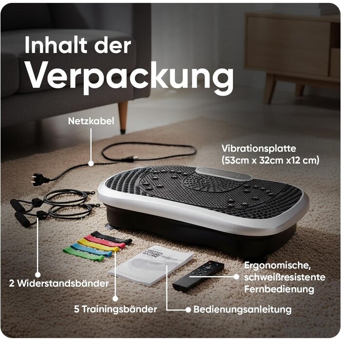Vibrationsplatte für Ganzkörpertraining - 34% Rabatt - Schwarz