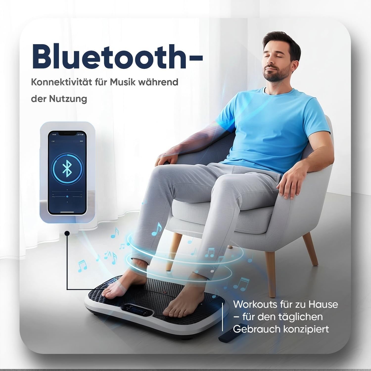 Vibrationsplatte für Ganzkörpertraining - 34% Rabatt - Schwarz