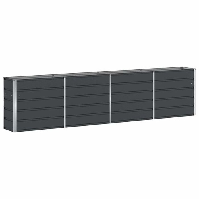 Vidaxl Großer Pflanzkasten Stahl Anthrazit 320x40x75cm - 35% Rabatt