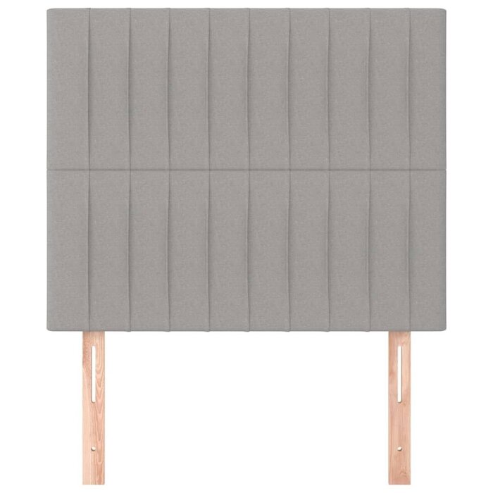 Vidaxl 2er-Set Bettkopfteil 80x78/88 cm Hellgrau - 34% Rabatt