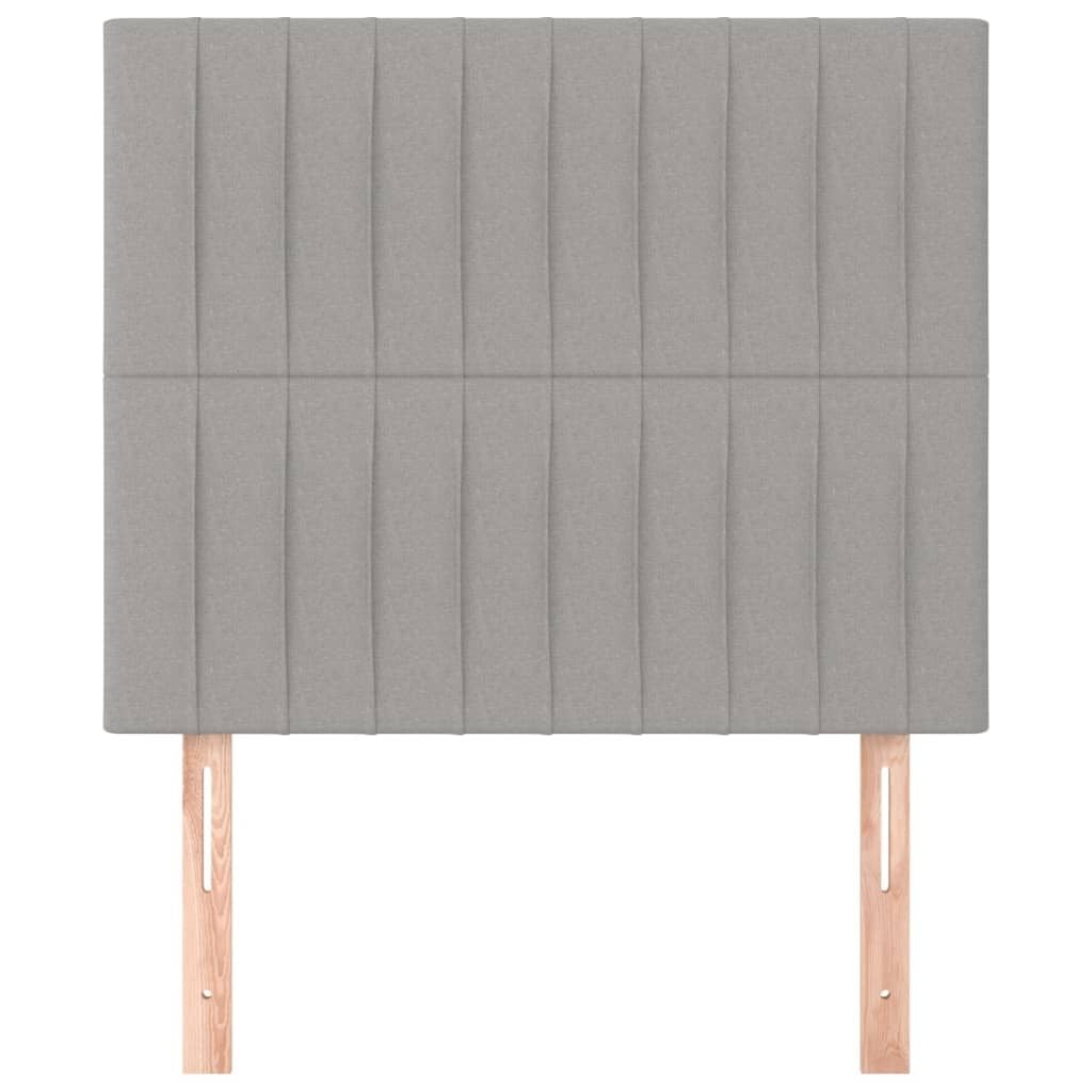 Vidaxl 2er-Set Bettkopfteil 80x78/88 cm Hellgrau - 34% Rabatt