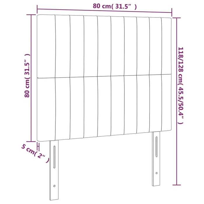 Vidaxl 2er-Set Bettkopfteil 80x78/88 cm Hellgrau - 34% Rabatt