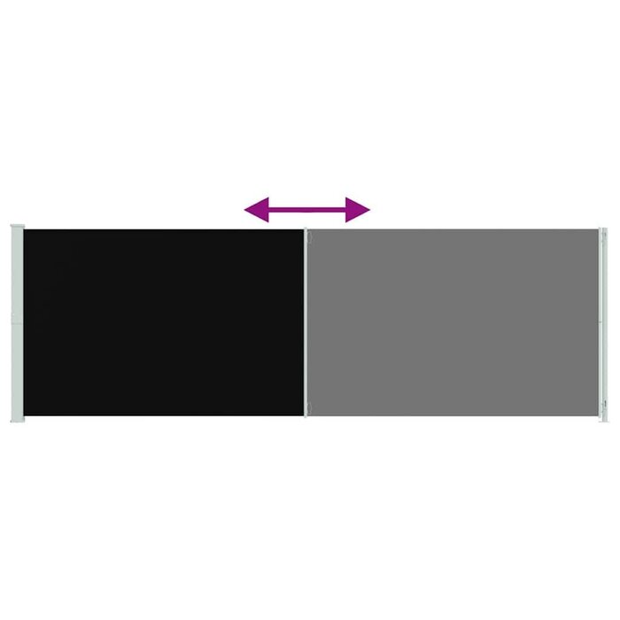 Vidaxl Ausziehbare Seitenmarkise 200x600 cm Schwarz - 35% Rabatt