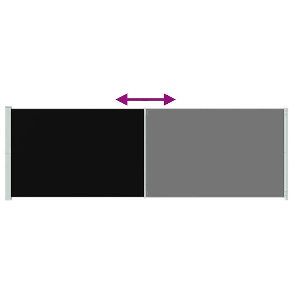 Vidaxl Ausziehbare Seitenmarkise 200x600 cm Schwarz - 35% Rabatt