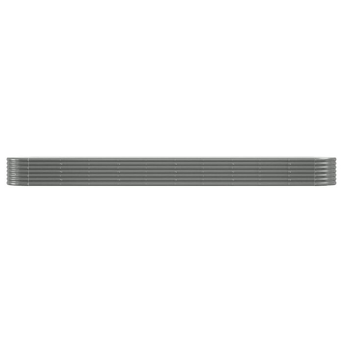 Vidaxl Großes Hochbeet 440x80x36 cm, Stahl Grau - 34% Rabatt