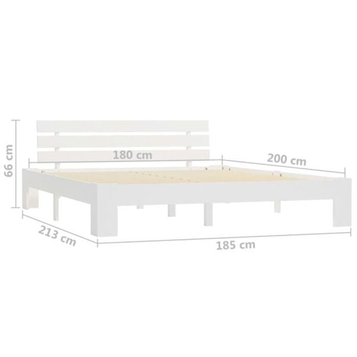 Vidaxl Bettgestell Kiefer Weiß 180x200 cm - 35% Rabatt - Ausgepackt