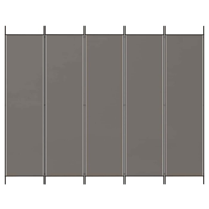 Vidaxl Raumtrenner 250x200 cm, 5 Paneele, Anthrazit - 32% Rabatt