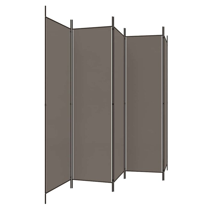 Vidaxl Raumtrenner 250x200 cm, 5 Paneele, Anthrazit - 32% Rabatt