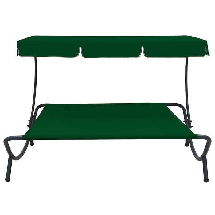Vidaxl Doppelliege mit Sonnendach Grün 200x173cm - 34% Rabatt - Ausgepackt