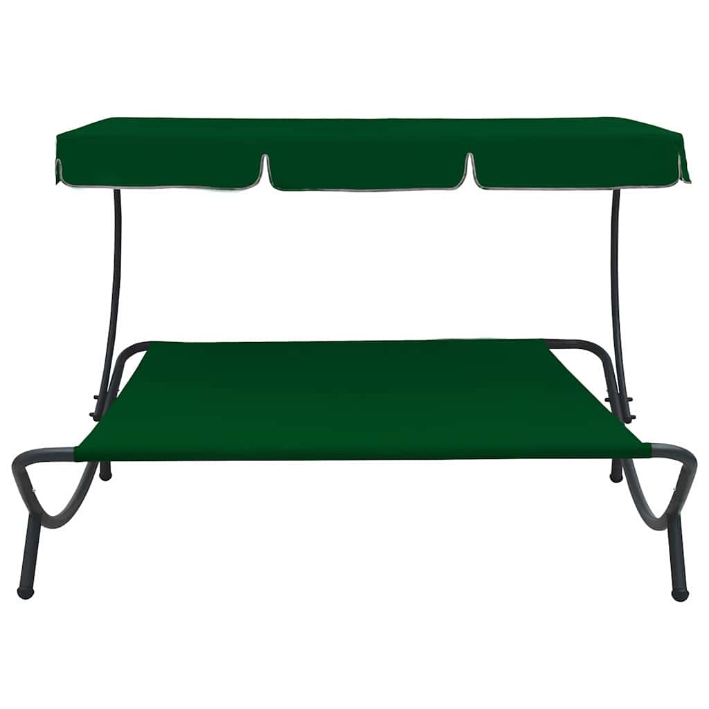 Vidaxl Doppelliege mit Sonnendach Grün 200x173cm - 34% Rabatt - Ausgepackt