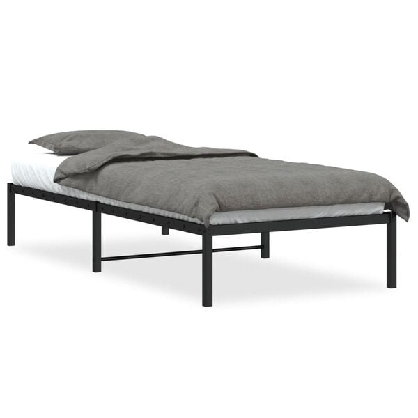 Vidaxl Metallbettgestell 90x200 cm Schwarz - 34% Rabatt auf Retourenware
