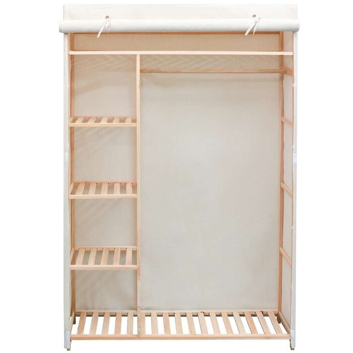 Vidaxl Stoffkleiderschrank Kiefernholz 110x40x170 cm - 35% Rabatt