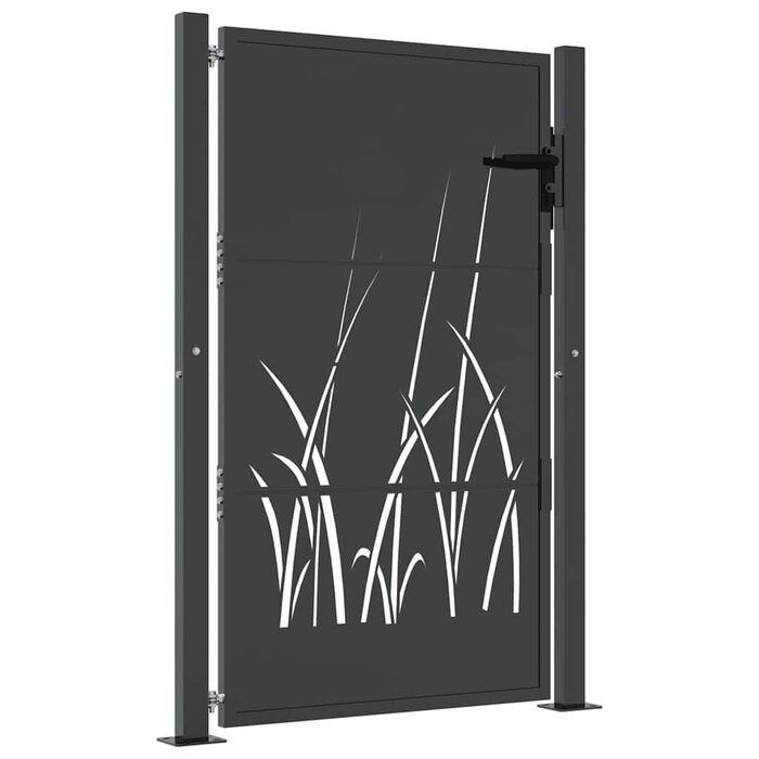 Vidaxl Gartentor Anthrazit 105x130 cm - Laser-Design - 35% Rabatt