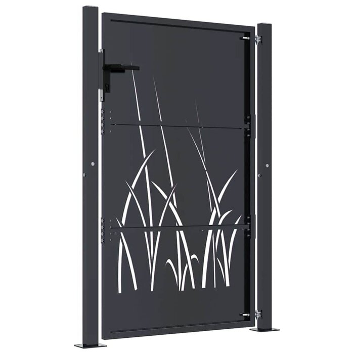 Vidaxl Gartentor Anthrazit 105x130 cm - Laser-Design - 35% Rabatt
