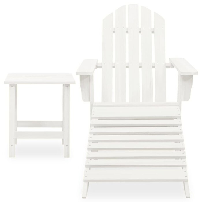 Vidaxl Adirondack Gartenstuhl Set mit Fußstütze & Tisch - 34% Rabatt