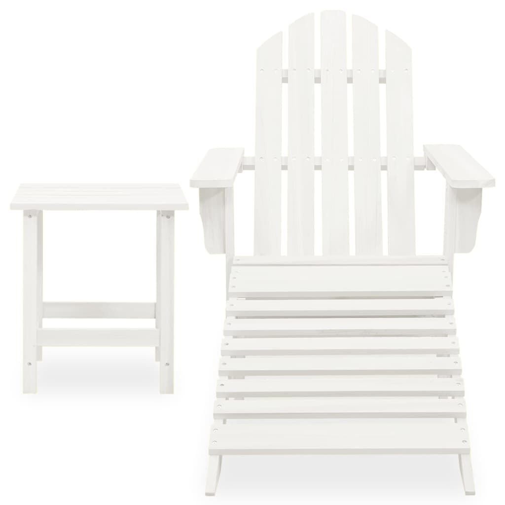 Vidaxl Adirondack Gartenstuhl Set mit Fußstütze & Tisch - 34% Rabatt