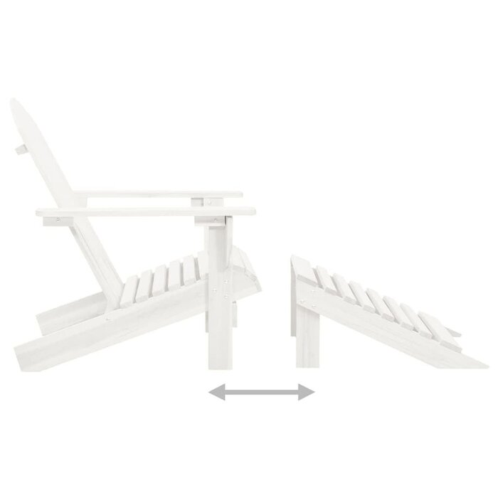 Vidaxl Adirondack Gartenstuhl Set mit Fußstütze & Tisch - 34% Rabatt
