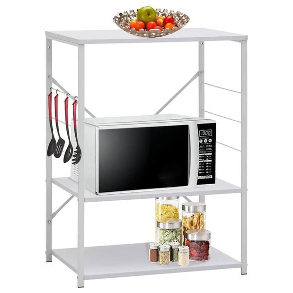 Vidaxl Mikrowellenschrank, 3 Ablagen, 60x39,6x79,5 cm, Weiß - 34% Rabatt
