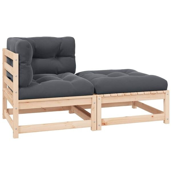 Vidaxl 2-teiliges Loungeset aus Kiefernholz - 35% Rabatt