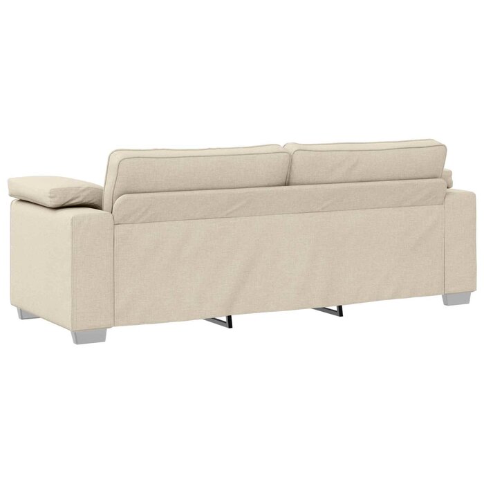 Vidaxl 3-Sitzer Sofa Beige 220 cm Leinen-Mix - 35% Rabatt