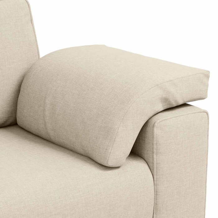 Vidaxl 3-Sitzer Sofa Beige 220 cm Leinen-Mix - 35% Rabatt