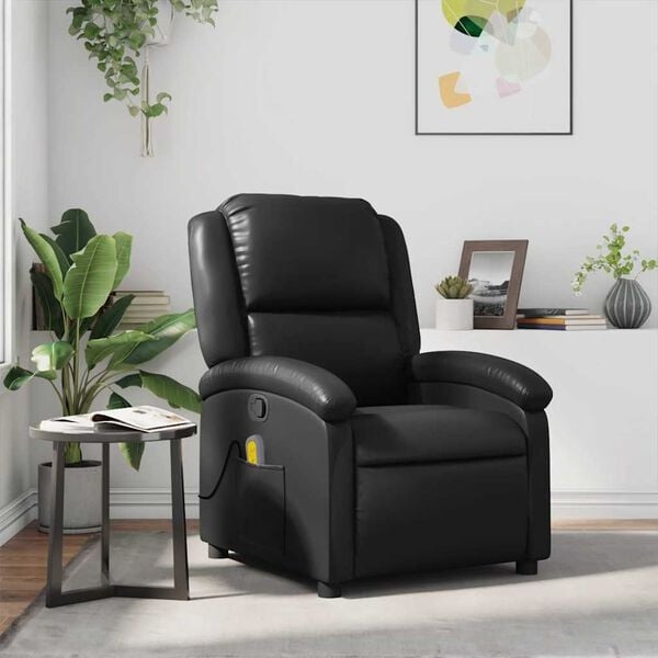 Vidaxl Massagesessel aus Kunstleder Schwarz - 33% Rabatt - Ausgepackt