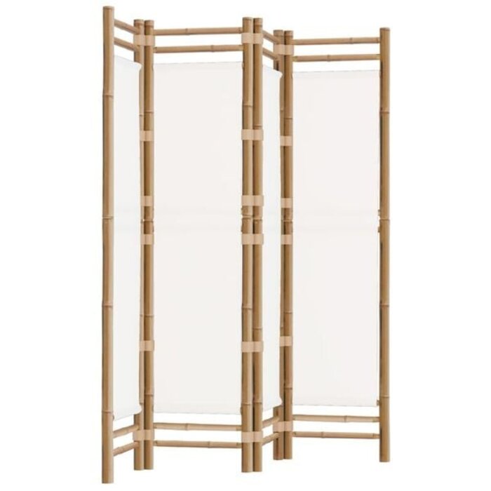 Vidaxl Raumteiler 4 Paneele Bambus & Canvas 160x180 cm - 34% Rabatt