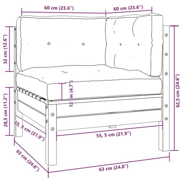 Vidaxl 3-teiliges Loungeset aus massivem Kiefernholz - 35% Rabatt