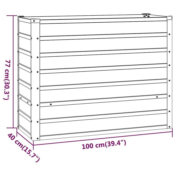 Vidaxl Hochbeet aus Cortenstahl 100x40x77 cm, rostfarben - 33% Rabatt