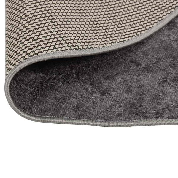 Vidaxl Runder Teppich Grau 120 cm - Waschbar & Rutschfest - 32% Rabatt