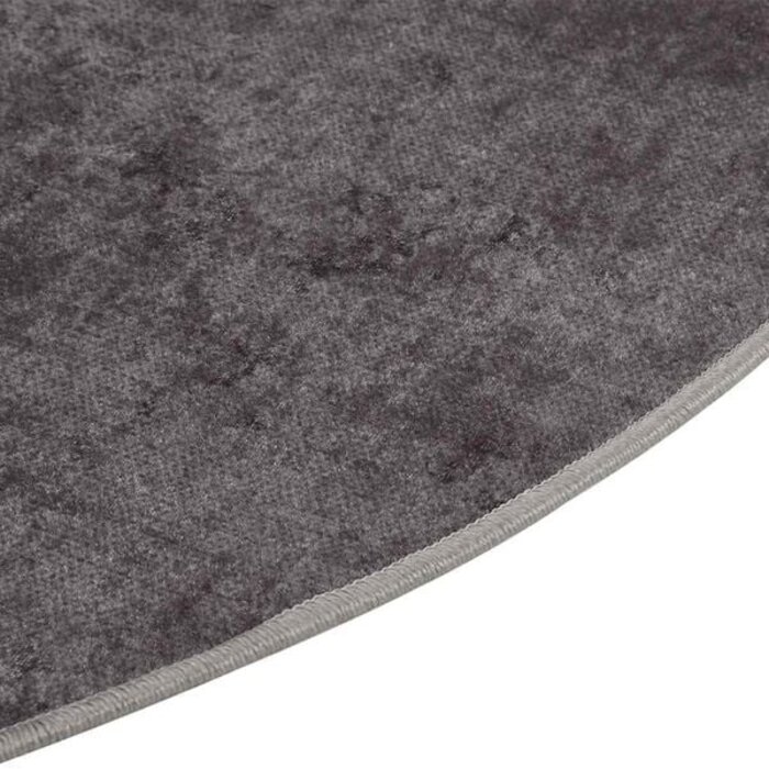 Vidaxl Runder Teppich Grau 120 cm - Waschbar & Rutschfest - 32% Rabatt