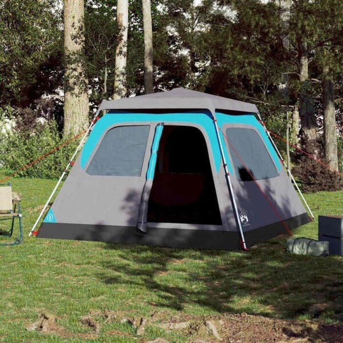 Vidaxl Großes 6-Personen Kuppelzelt, Blau, Schnellaufbau - 35% Rabatt