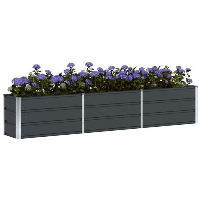 Vidaxl Großer Stahl-Pflanzkübel Anthrazit 240x40x45cm - 34% Rabatt